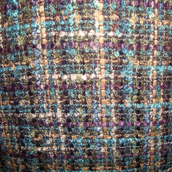 SAG HARBOR Women’s Jacket Multi-Color Tweed Zip-Up Lined Blazer Coat sz 6P - Picture 4 of 5